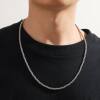 Cross-border European and American stainless steel twist chain simple personality men and women hip-hop titanium steel necklace accessories clavicle chain seven leaves