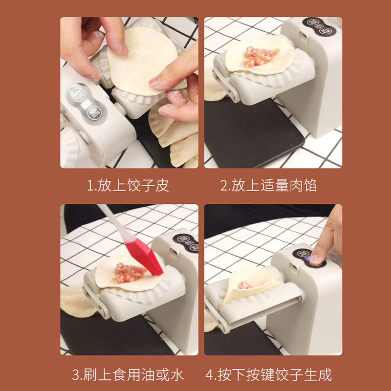 Cross-Border Lazy Fully Automatic Household Dumpling Making Artifact New Double-Headed Dumpling Pressing Mold Dumpling Making Machine Multi-Function