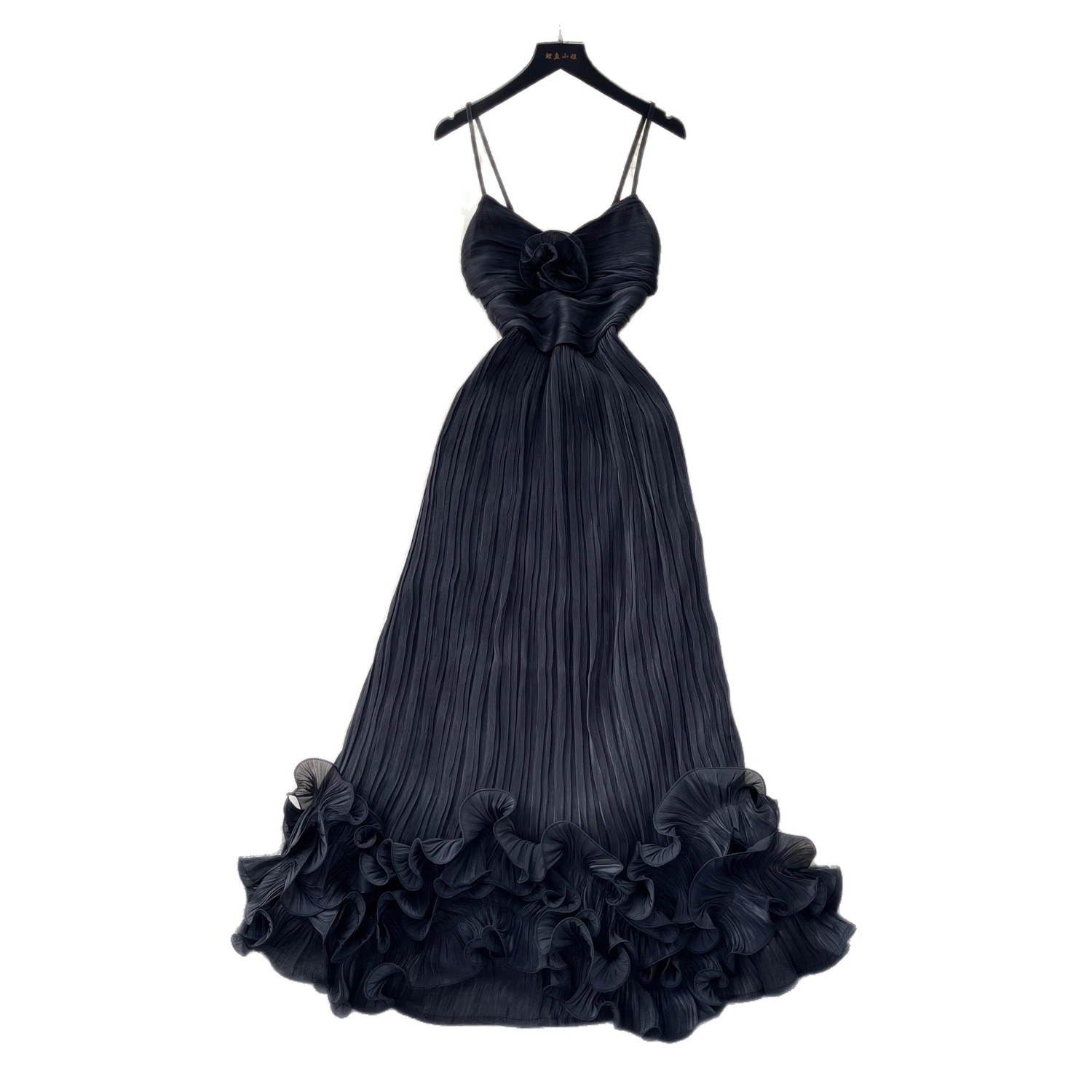 French Style Sweet Ruffled Hem A Line Dress for Women High Waist Sleeveless Summer Fashion Perfect for Vacations