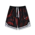 A 018 nk embroidered colorful black and red feathers