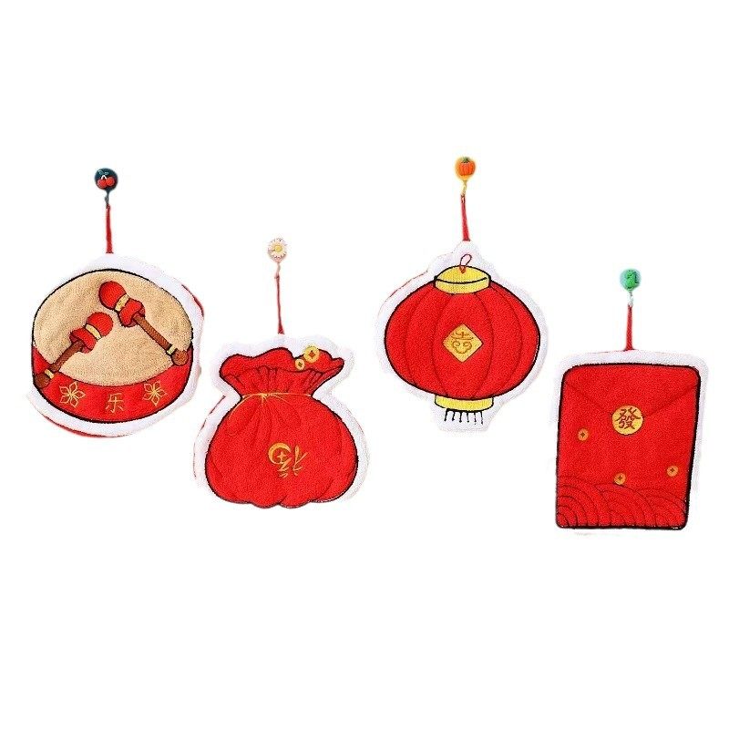 Coral Velvet Hand Towel, Hanging Cartoon Animal Hand Towel, Kitchen and Bathroom Absorbent Towel, Hand Wiping Cloth