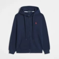 Zipper navy blue (red)