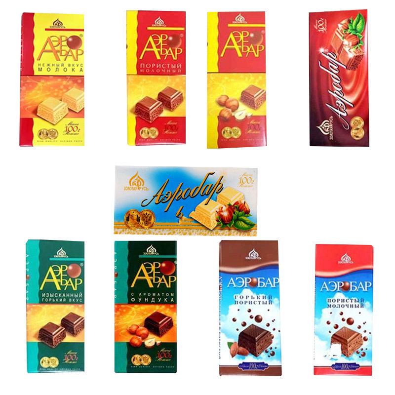 Russian Imported Bubble Chocolate Altyn Mountain Honeycomb Inflatable White Milk Chocolate Snacks 7 Flavors