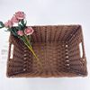 Dirty Clothes Basket Plastic Rattan Cabinet Storage Basket Cloakroom Cabinet Storage Basket Plaid Basket Arrangement Basket Rectangular