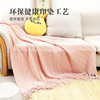 Knitted Thread Blanket New Scandinavian Autumn and Winter Tassel Blanket Office Bed Thickeneded Blanket High-End Sofa Blanket