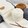 Scarf handmade diy wool coral fleece hand-woven scarf special coarse wool ball velvet ball towel line knitting