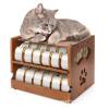 Cross-Border Wooden Double-Layer Storage Rack Desktop Stackable Can Rack Solid Wood Kitchen Storage Animal Cat Snack Rack