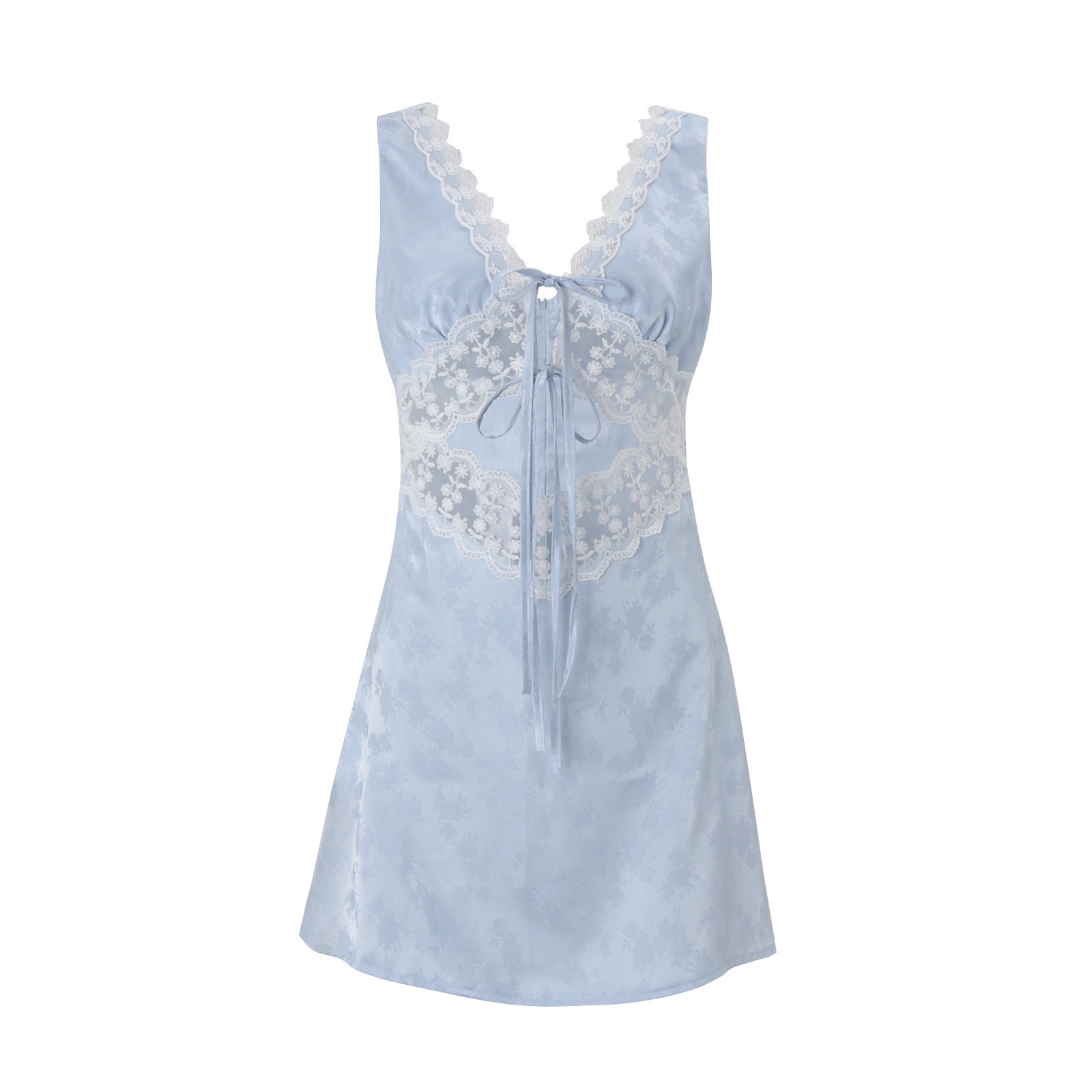 Lace Trimmed Sheer Slip Dress Sweet Elegant Feminine Style Perfect for Spring Occasions Wholesale Available
