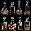 European-Style Red Wine Home Wine Bottle Crystal Clear Glass Liquor Bottle Whiskey Dispenser Quick Pouring Jug Wine Set