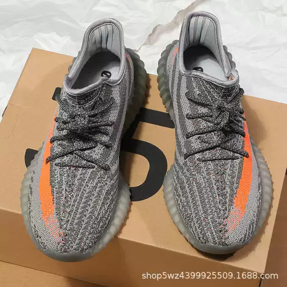 Fashion Coconut Shoes Men's 350 Grey Orange Putian Fashionable Soft Bottom Shoes sneaker Breathable Casual Shoes Women's Running Shoes