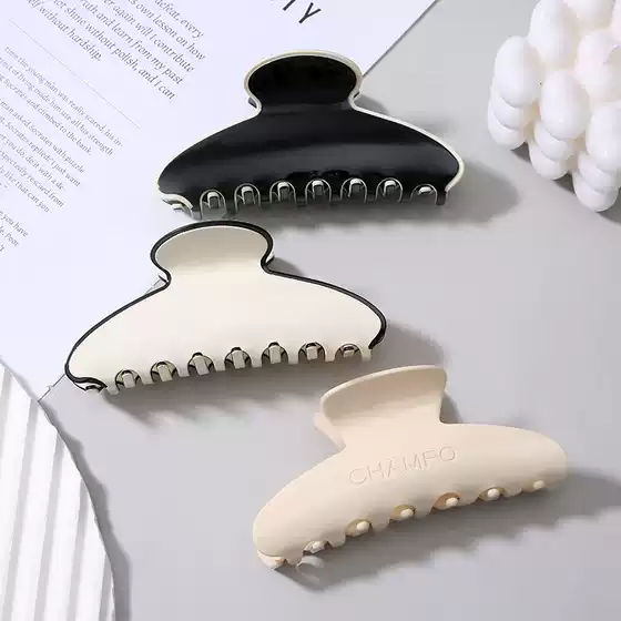 Wholesale Large Acrylic Hair Clips, Korean and Japanese Fashion Style, Versatile Solid Color Hair Accessories for the Back of the Head