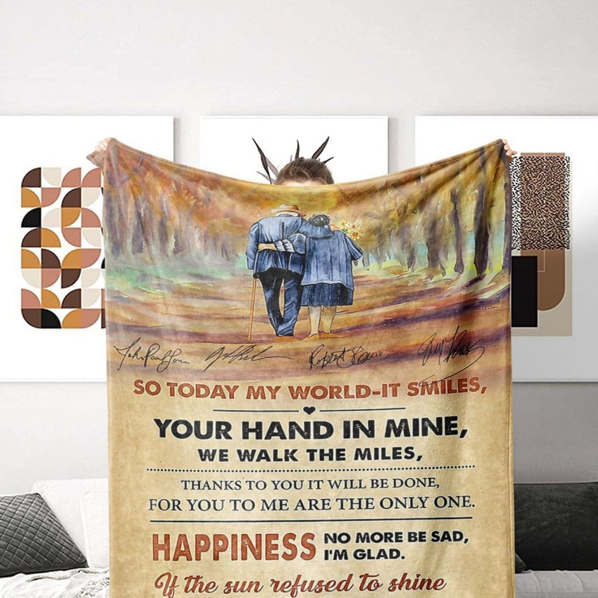 Letter explosion printing explosion flannel blanket for envelope gift Amazon 3D digital wife ins