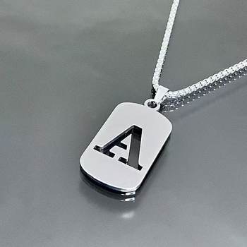 English 26 Letter Necklace Titanium Steel Necklace Male and Female Student Couple Clothing Accessories Niche Design Simple All-match Trendy