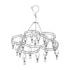 Kaiwang Stainless Steel Sock Rack Plum Blossom-Shaped Sock Rack Solid 20 Clip Sock Drying Rack Multi-Head Clothes Drying Rack Wholesale