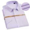 White men's short-sleeved shirt blue non-ironing shirt business business wear overalls men