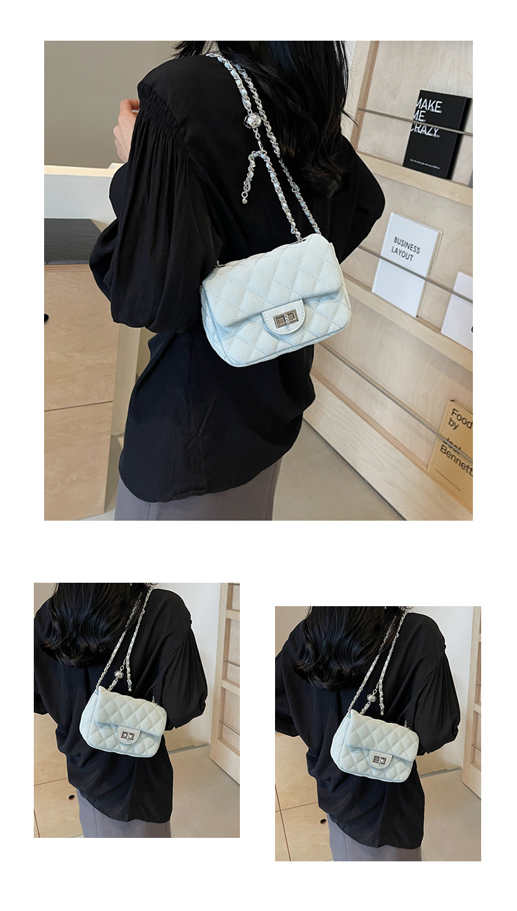 Korean Style New Fashion Chanel Style Diamond Embroidery Line Small Square Bag Women's Underarm Bag High-grade Chain Crossbody Bag 19 O1CN01KPkpLd1HDBIVQQ0RX !!2214631120723 0 cib