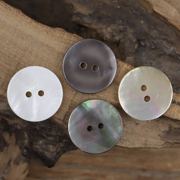 Flat Two Holes White Pearl Shell Shirt Button Two Eyes Smoky Gray Black Butterfly Shell Suit Sweater Button Button