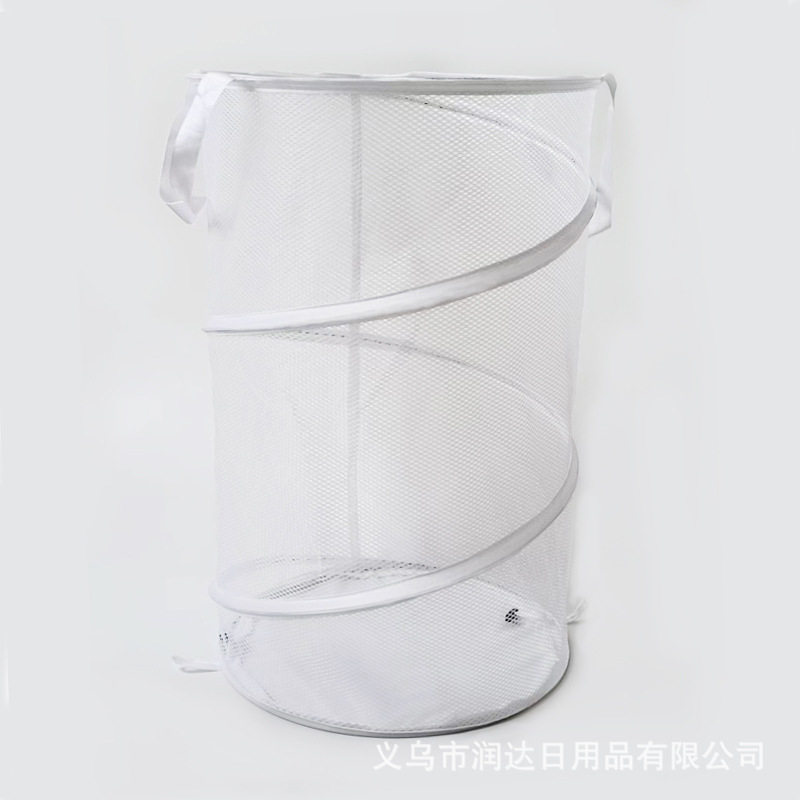 Tax-Included Cross-Border Supply of Large Oxford Cloth Foldable Dirty Clothes Basket, Convenient Floor-Standing Mesh Breathable Portable Clothes