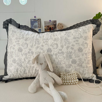 Pair of Pillowcases 2025 New Pure Cotton Pillowcase Anti-Head Oil Single 48Cmx74Cm Latex Pillow 40X60