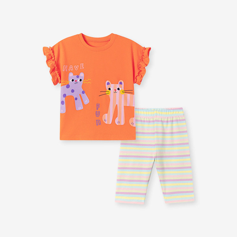 Factory Kids' Clothing Wholesale, Summer Cartoon Girls' Set, [Style] Kids' Set