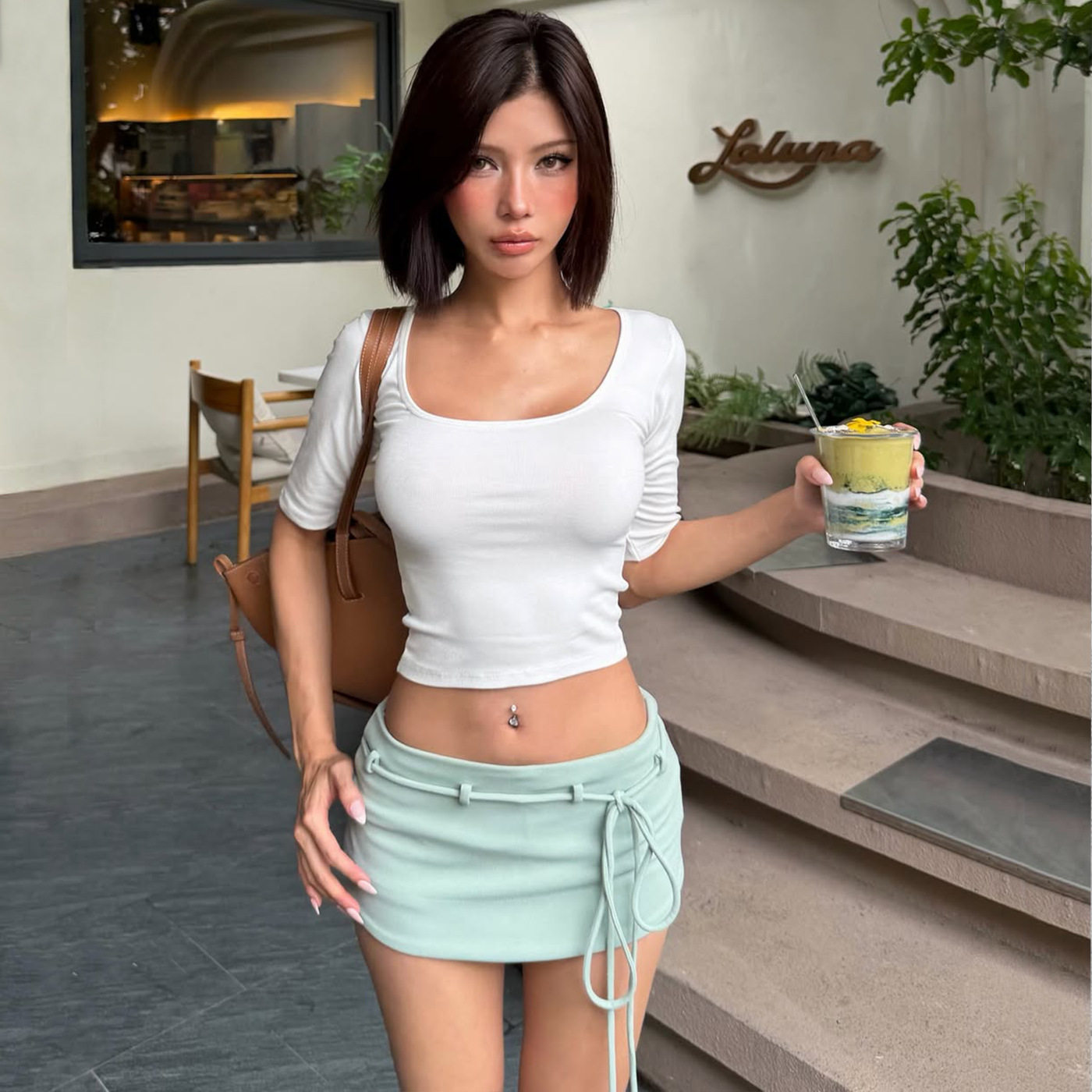Womens Summer Mini Skirt Fashionable Slim Fit Low Waist Lace Up Design Casual Wear for Summer Wholesale Available