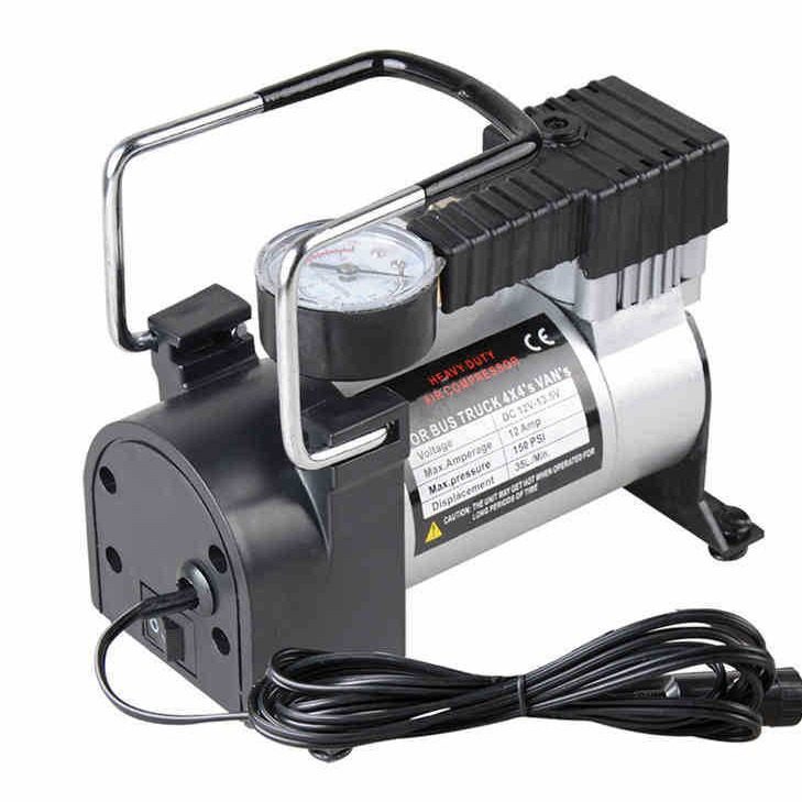 Car horizontal bar air pump car air pump metal single cylinder multifunctional electric air pump 12V Mini Portable