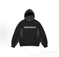Split color block sweatshirt-black