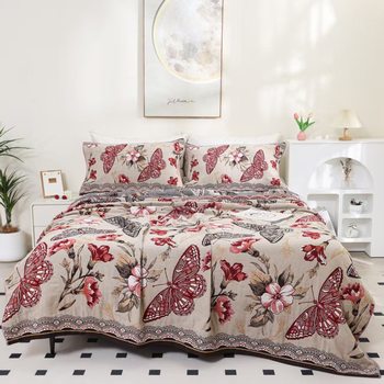 New Pure Cotton Yarn Blanket Four-Layer Jacquard Coverable Bed Cover Logo Ordering Towel Blanket Air-conditioning Blanket