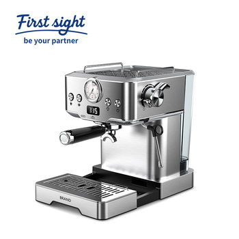 All Stainless Steel Italian Semi-Automatic Coffee Machine, Commercial Household Professional Milk Foam Steam All-In-One Coffee Equipment