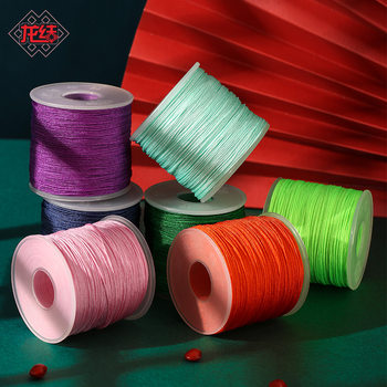 Longjie No. 72 Jade Line Handmade Necklace Braided Rope Jewelry Line 80 Color Bright Jade Line Dyeing Ribbon Direct Wholesale