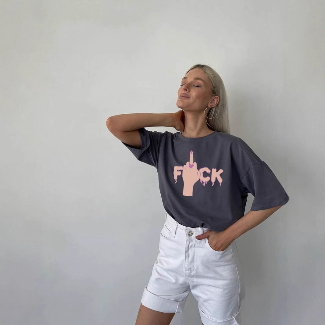 Womens Summer Graphic T Shirt Loose Fit Round Neck Short Sleeve 100 Cotton Casual Everyday Wear Wholesale