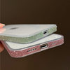 New glitter no step glass iphone13 fine hole 15 mobile phone case apple 16 protective cover cross border