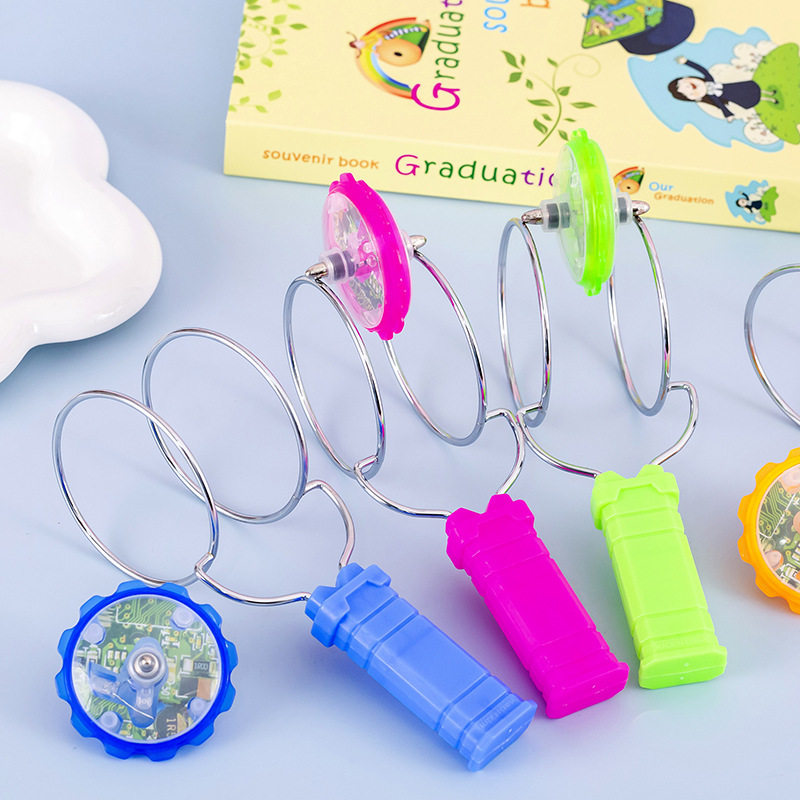 Glowing Magnetic Gyro Toy Magic Track Gyro Night Market Stall Hot Selling Kidsren's Toy Yo-yo Yo-yo
