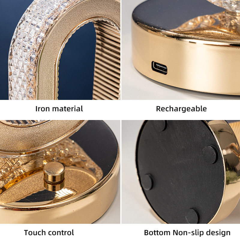 Cross-border Modern Creative Internet Celebrity Bedside Touch Nightlight Recharged Dual-purpose Dimming Table Lamp Bedside Advanced Sense