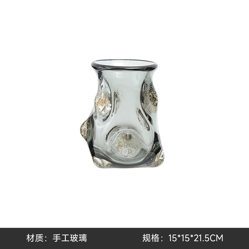 轻奢现代玻璃花瓶多款样板间售楼处北欧家居客厅餐桌软装家居饰品