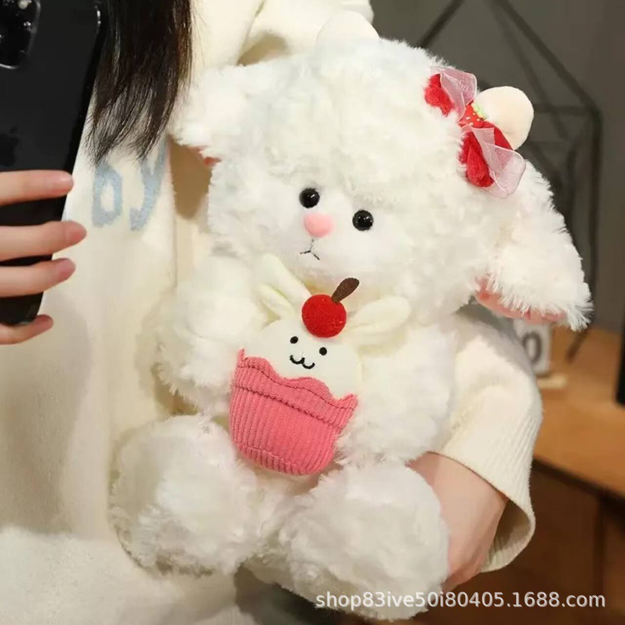 婚礼手抛娃娃8寸毛绒玩具公仔抓机娃娃定制logo