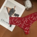 Red letter-thong