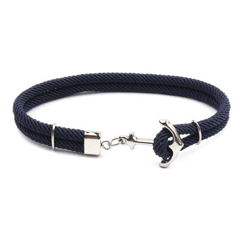 miansai Navy wind hand woven European and American couple men and women Milan rope stainless steel boat anchor bracelet