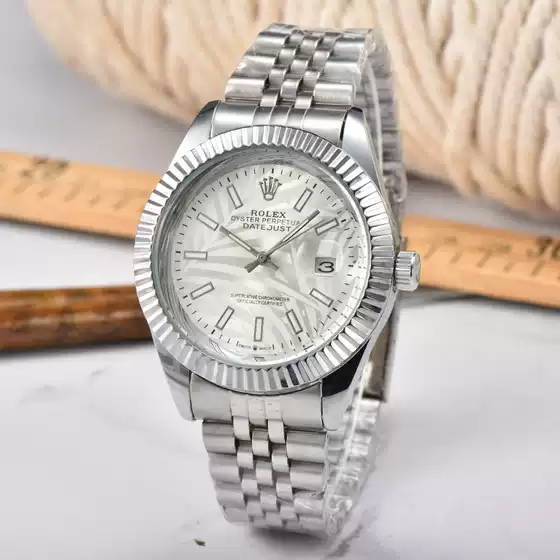 Only Selling Cross-Border Rolex Datejust Leaf-Pattern Quartz Watches, Wholesale from Cross-Border Manufacturers