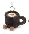 D latte cat head cup pendant