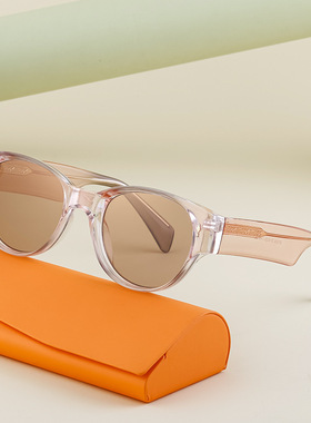 透明果冻时尚猫眼墨镜女潮丙酸插芯宽镜腿太阳镜眼镜跨境INS欧美