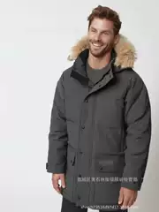 Big autumn and winter cross-border goose 30 down jacket fur collar thickened men's and women's long coat lovers parka foreign trade