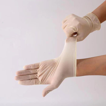 Disposable latex gloves 9 inch purified rubber Labor gloves kitchen cleaning industrial work dust-free gloves