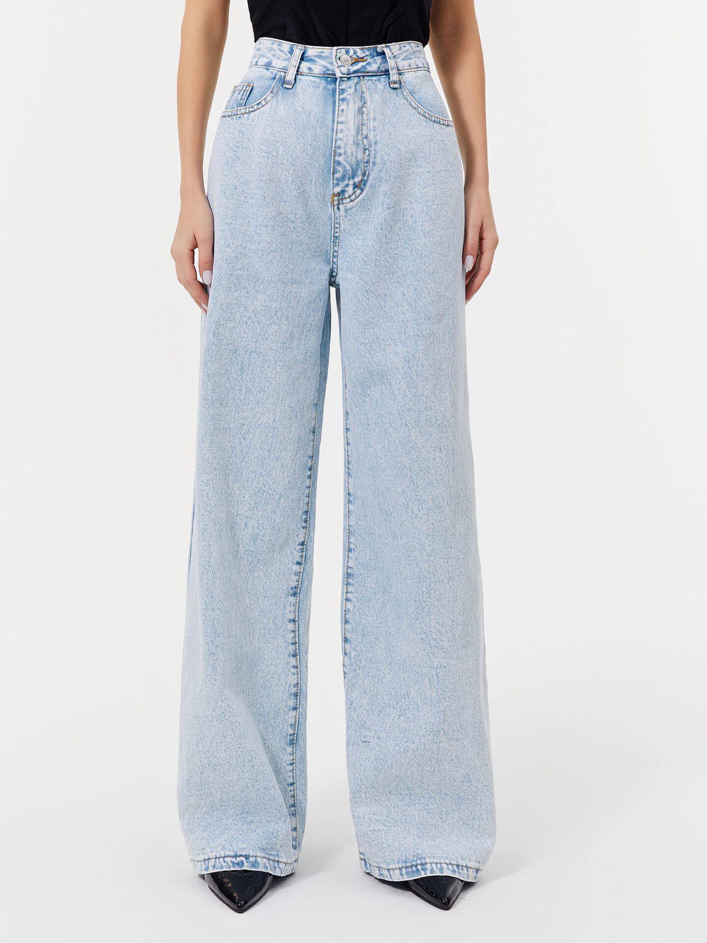 High Waisted Casual Straight Leg Wide Leg Jeans European and American Style Womens Fashion Wholesale Available