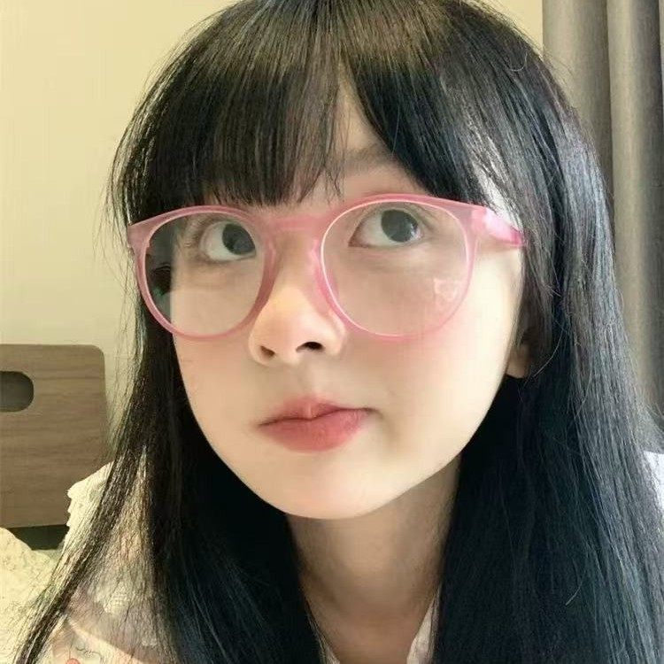 Spicy Girl Pink Non-Prescription Glasses Frame Makes Face Look Smaller, Cute Subculture Photo Cosplay Japanese Style Cute Decorative Glasses Set