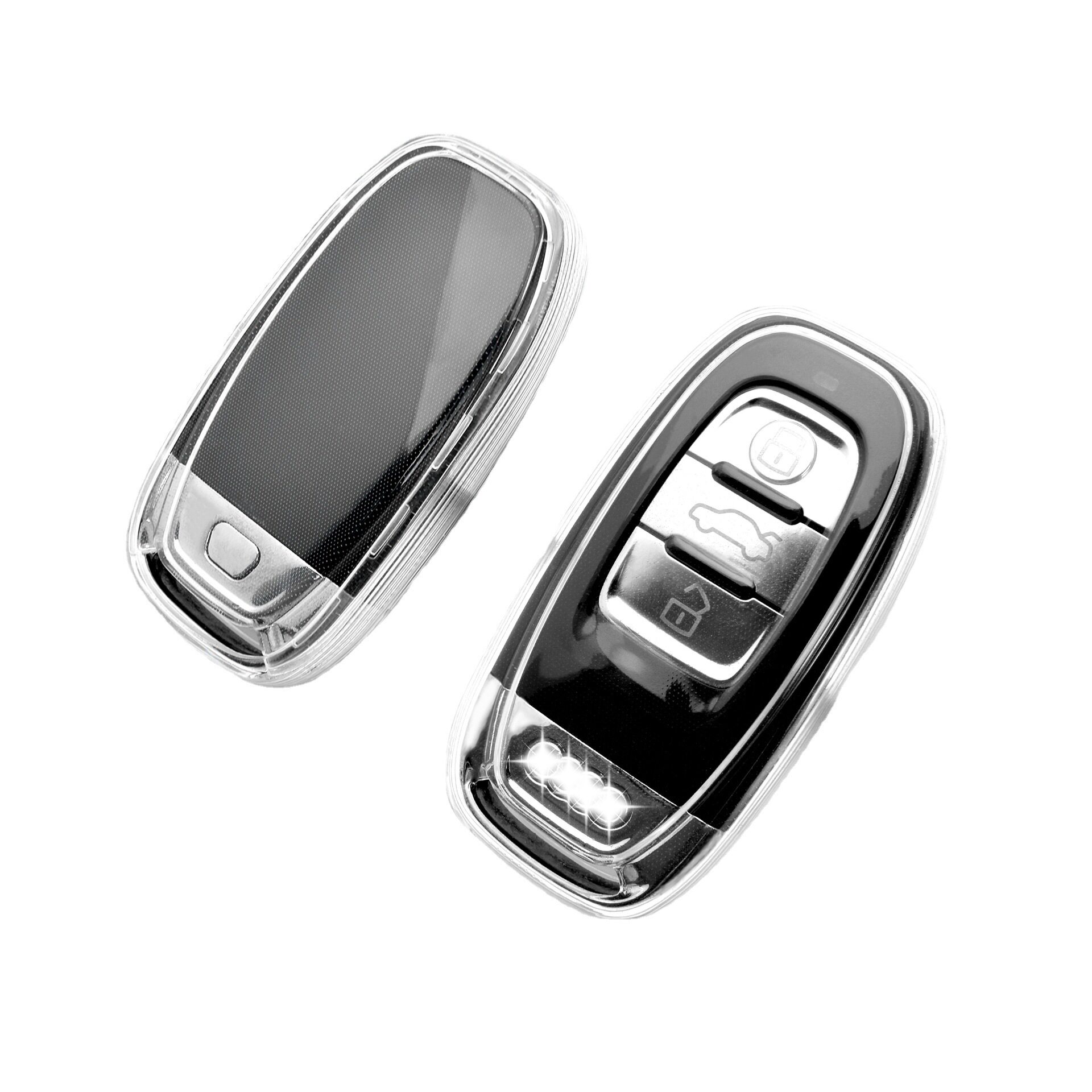 Cross-border explosions suitable for Audi car key case Audi silicone transparent tpu all-inclusive car key case new