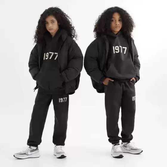 Essentials Children's Sweatshirt 1977 Set Trendy Children's Clothing Autumn Street Style Long-Sleeve Hooded for Boys and Girls