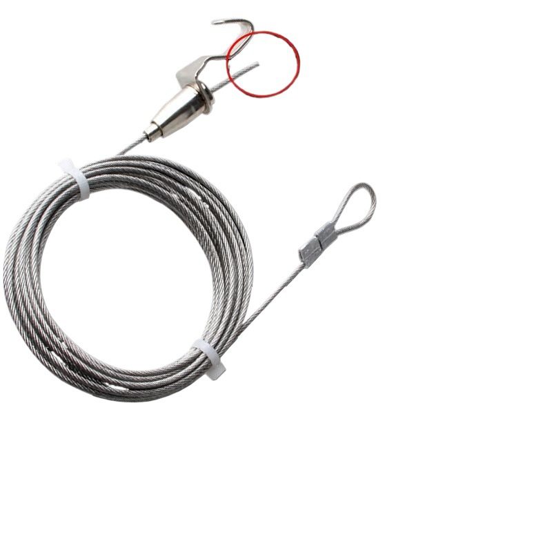 Retractable Curtain Rope Clothesline Steel Wire Rope Dormitory Bunk Bed Curtain Partition Punch-Free Hanging Curtain Fixing Hanging Rope