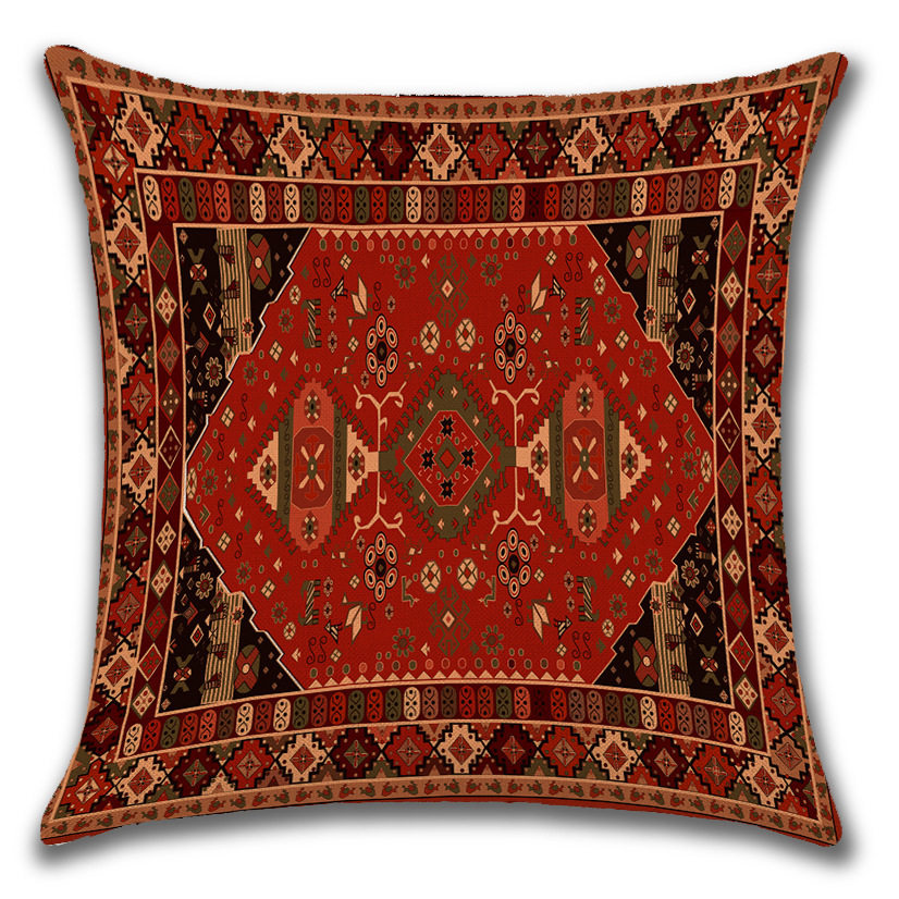 Amazon Persian Pillow Turkish Ethnic Style Pillowcase Linen Sofa Pillow Cushion Office Festive Office Pillow