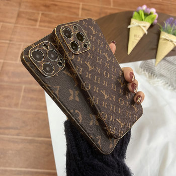Luxurious Leather Case Suitable for Apple 17 Pro Max, iPhone 16 Protective Cover, Trendy Brand for 11, High-End for 12